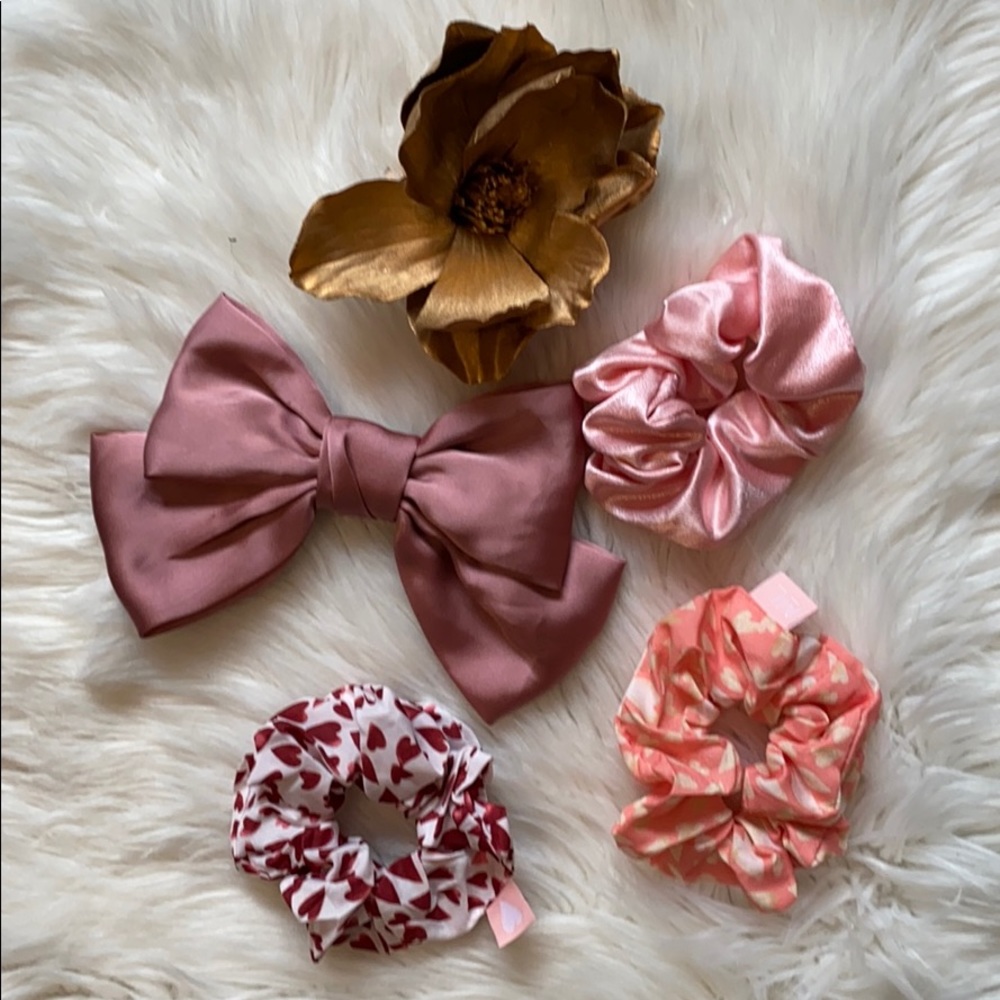 Scrunchies and bow head piece bundle